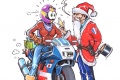 Moto Râleuses offre bisou Noël