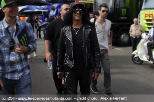 Slash était lui aussi présent au Grand Prix