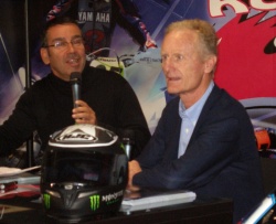 Jean-Claude Olivier, président historique de Yamaha Motor France et Rémy Tissier
