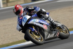 Luca Scassa pendant les essais de Donington