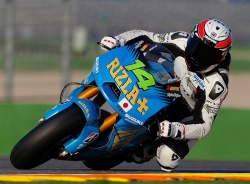 Randy de Puniet sur la GSV-R au test de Valence - Crédit Photo : MotoGP