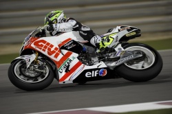 Toni Elias lors des test de Losail