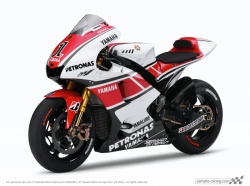 Yamaha en rouge et blanc pour ses 50 ans en Moto GP