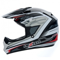 Casque cross Dexter Space noir et rouge