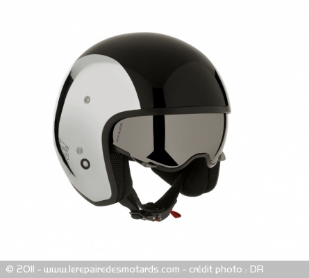 Casque jet AGV Diesel Hi-Jack blanc/noir
