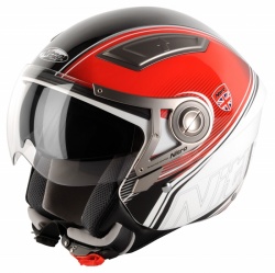 Casque jet Nitro Insignia rouge et blanc