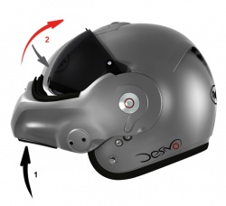 Casque intégral modulable automatique Desmo par Roof