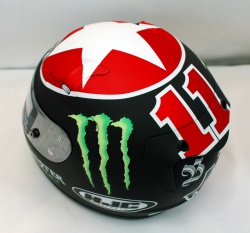 Casque Replica de Ben Spies rouge et blanc pour les 50ans de Yamaha