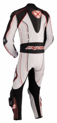 Combinaison racing cuir Ixon Zenith blanc noir rouge dos