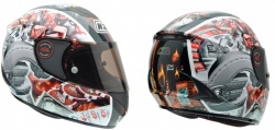La technologie d'images 3D sur casque moto Helmets par Dezache