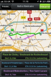 Système de navigation ALK Technologies mobile CoPilot Live 9 route alternative