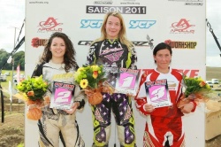 5ème manche du Championnat de France de Pit Bike - Podium des girls