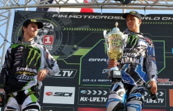 Pourcel et Paulin sur le podium du GP d'Italie en MX1