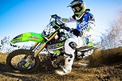 Kimi Räikkönen chez Kawasaki avec l'Ice Racing
