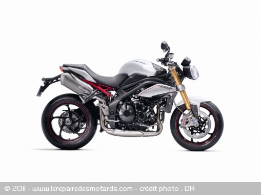Suspensions Öhlins, jantes PVM et étriers Brembo pour cette Speed