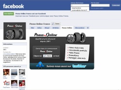 Pneus Online lance sa vitrine sur Facebook