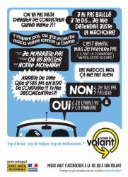 Campagne Sécurité routière : alcool, fatigue ou médicaments, passe le volant