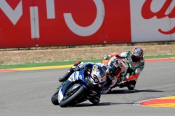 Melandri et Biaggi lors de l'épreuve 2011