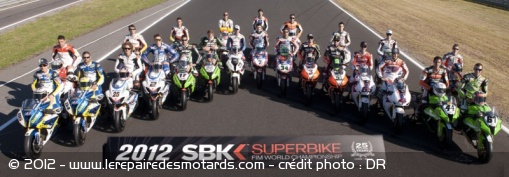 Les pilotes du WSBK 2012