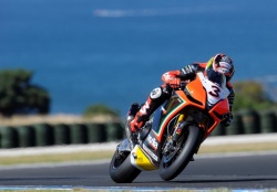 Biaggi en action à Phillip Island pour le WSBK