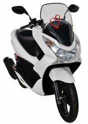 JPMS 2012 : Pare-Brise Ermax sérigraphie bicolore pour Honda PCX 125