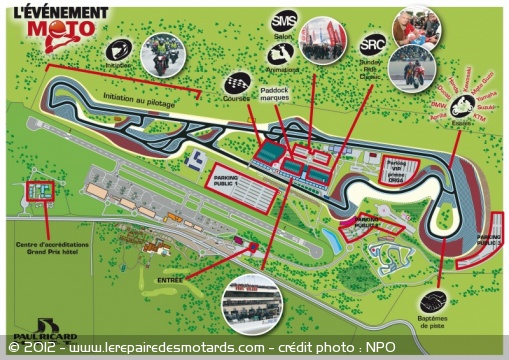 Plan du circuit Paul Ricard HTTT pour l'Evénement Moto