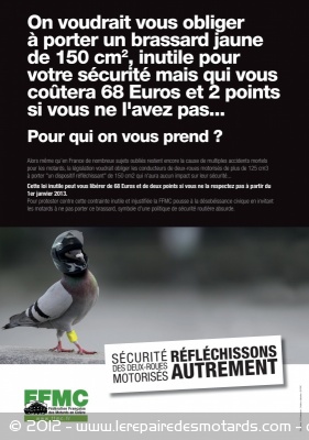 La FFMC s'affiche contre le port obligatoire du brassard