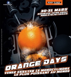 Essais KTM : les Orange Days les 30 et 31 mars