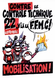 Manifestation européenne anti contrôle technique moto