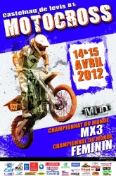 Championnat du Monde MX et Féminin les 14 et 15 avril à Castelnau du Levis