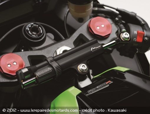 La ZX-10R est désormais équipée d'un amortisseur de direction électronique