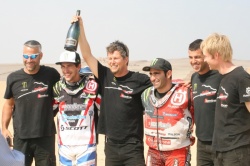 Le team Husqvarna lors de la victoire en Egypte