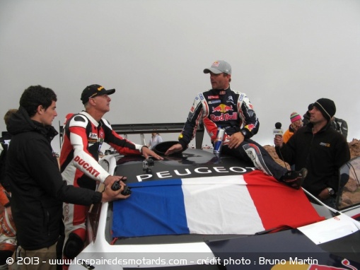 Bruno Langlois et Sébastien Loeb, vainqueurs à Pikes Peak