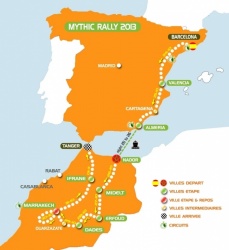 Carte du Mythic Rally 2013
