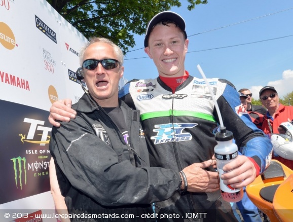 Dean Harrison après son podium au Lightweight TT
