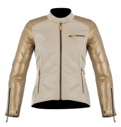 Blouson cuir/textile femme Alpinestars Renee Champagne