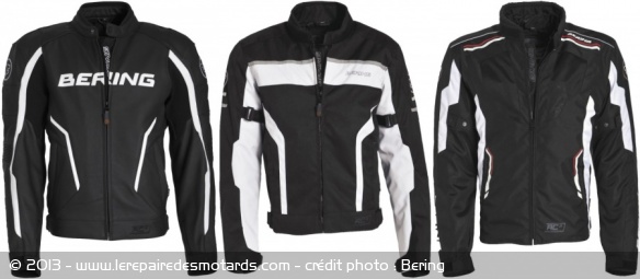 Blousons Bering Gear (cuir), Axiom et Vectrom (textiles)