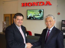 Bruno Garancher, président de l'ECF et de Hiroaki Shibata, président de Honda Motor France