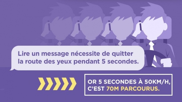 Lire un message c'est quitter la route des yeux