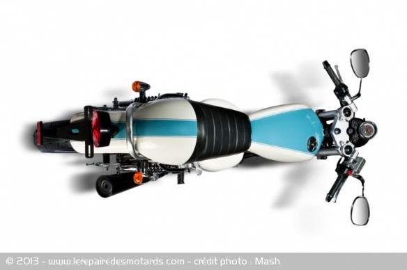 Vue de dessus Mash 125 Café Racer