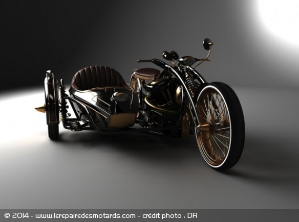 Black Widow : la moto steampunk