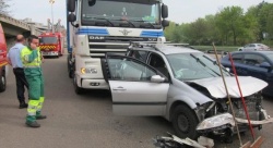 De la manif à l'accident (photo : l'Union)
