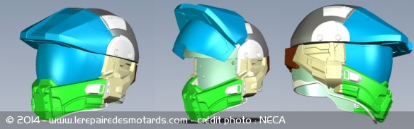 Un casque moto pour les fans de Halo