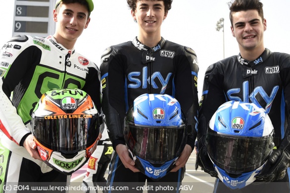 Antonelli Bagnaia Fenati en Moto3