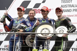 Un podium 100% Yamaha en Australie - crédit photo : Yamaha MotoGP