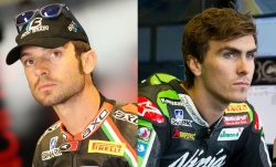 Sylvain Guintoli (crédit : David Reygondeau) et Loris Baz (crédit : Kawasaki)