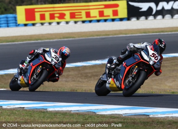 Melandri et Guintoli 