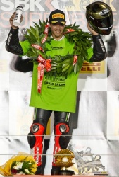 WSBK : Salom avec le team Pedercini - crédit photo : Kawasaki