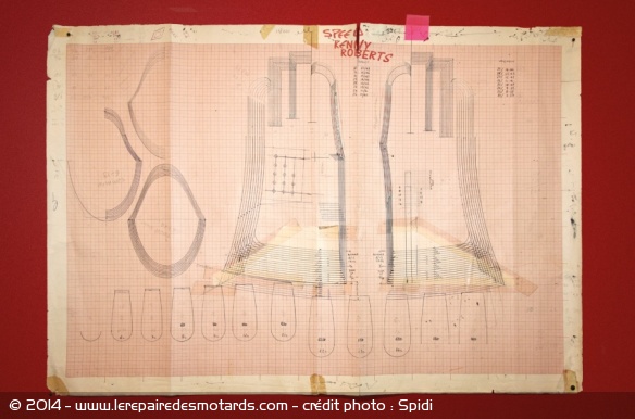 Les plans originaux du tout premier gant Spidi