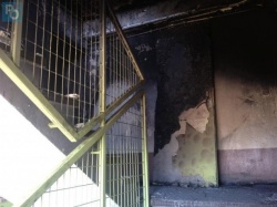 Scooter en feu dans un ascenseur (photo: Presse Océan)